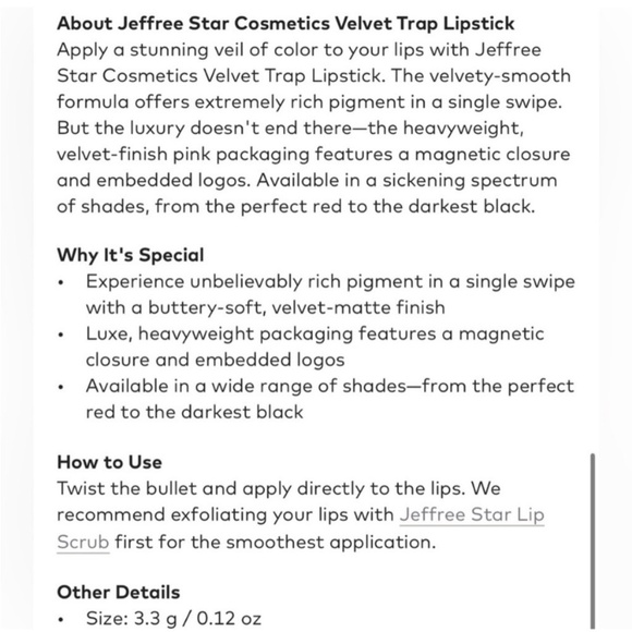 CHERRY WET BUNDLE New in box Jeffree Star Lip Pencil And Velvet Trap Lipstick 💄 - Picture 7 of 8